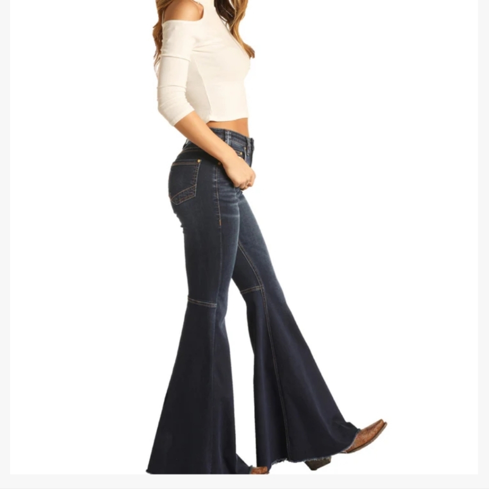 Wm Rock&Roll denim bell bottom 28W x 32L - Picture 4 of 8